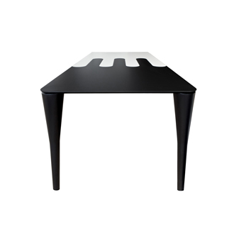 Tavolo laccato di design IKEKITRE con piano bicolore, 4/4